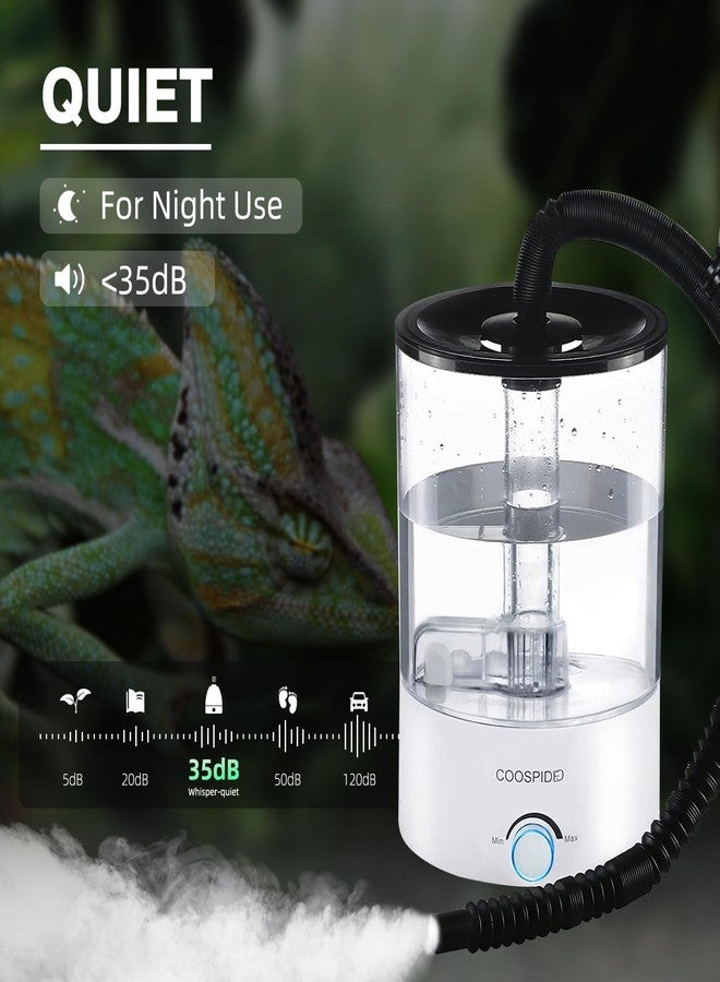 Coospider 4.2L Top Fill Reptile Humidifier, Fogger Mister for Reptiles Tank, Terrariums Humidifiers with Extended Hose/Tube, Automatic Reptile Misting System for Reptiles Amphibians Herps Vivarium - Image 2